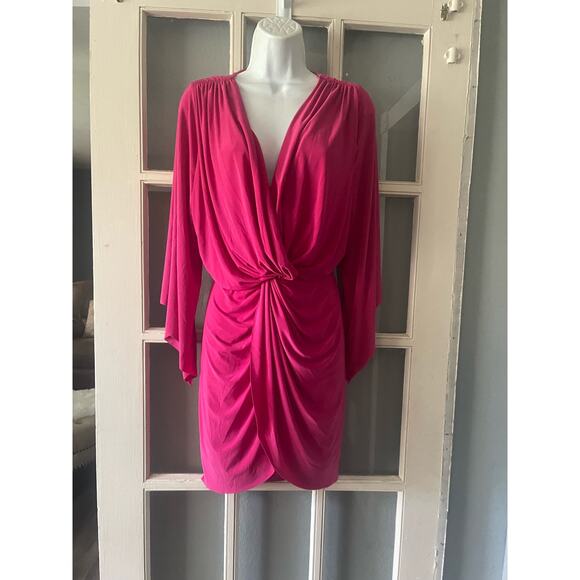 Revolve MISA Los Angeles Teget Draped Mini Cocktail Dress Size - Picture 2 of 10